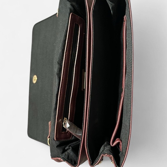 Studded Burgundy Clutch - Picture 6 of 7